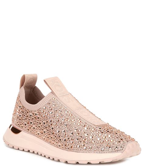 michael kors rhinestone heels|michael kors sneakers slip on.